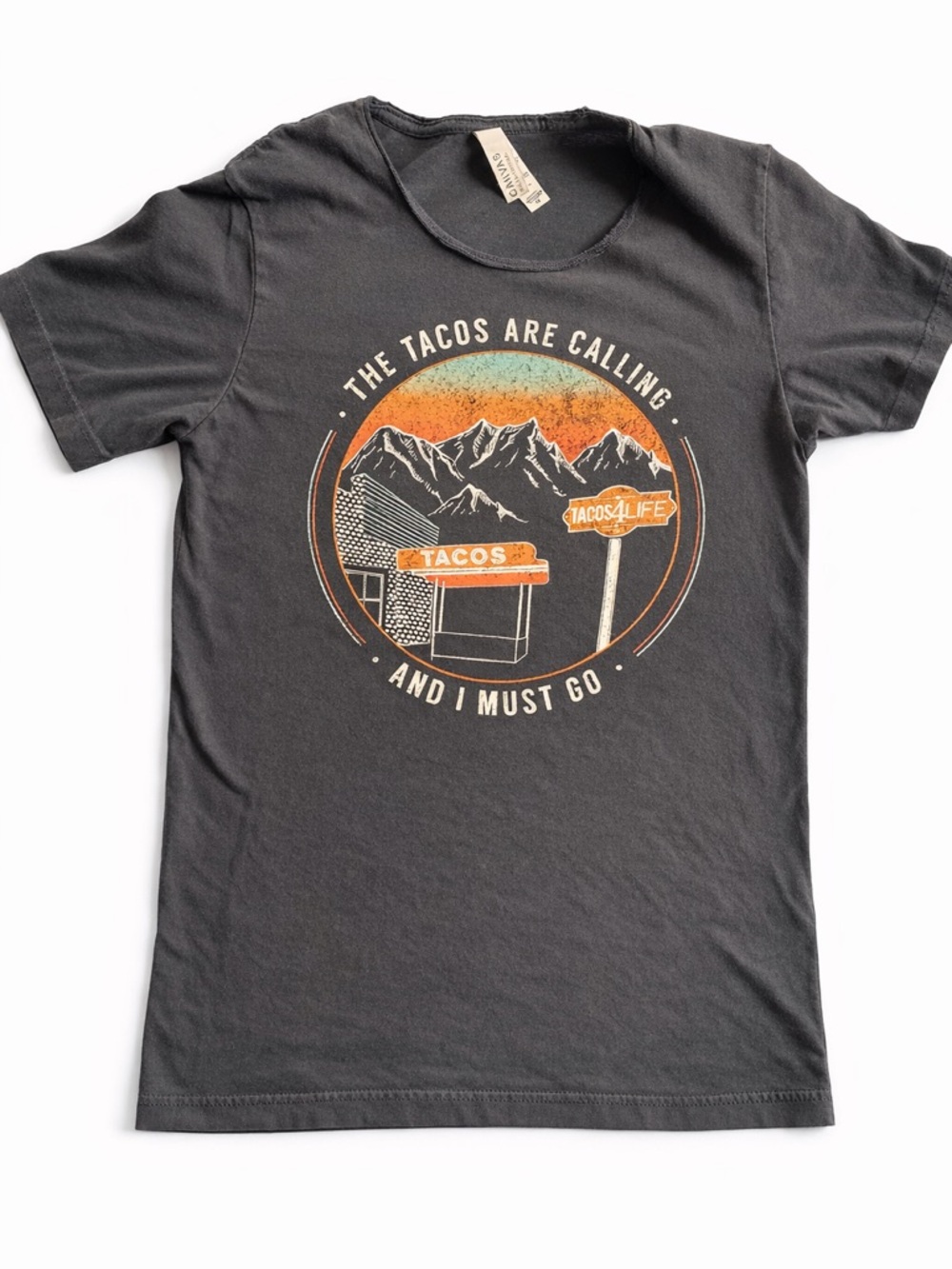Bella + Canvas XS “Tacos Are Calling” Graphic Tee | Tacos 4 Life Grill | Funny